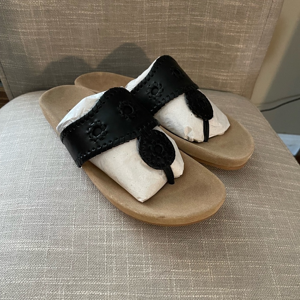 Jack Rogers black Comfort Jacks BRAND NEW never worn sz 9.5